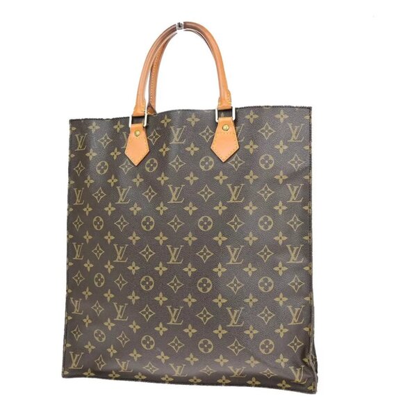 Louis Vuitton Handbags - AUTHENTICITY GUARANTEED LOUIS VUITTON Logo Sac Plat Hand Tote Bag Monogram